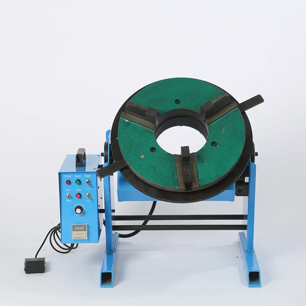HD-100 Welding Positioner 100KG Rotary Welding Table Center Holes 45/140/170mm With D400 Chuck