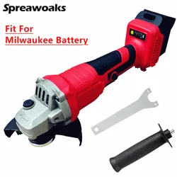 Amoladora angular sin escobillas para Milwaukee, Batería de 18V y 20V, 125mm, 3 engranajes, M14, herramientas eléctricas de corte y pulido