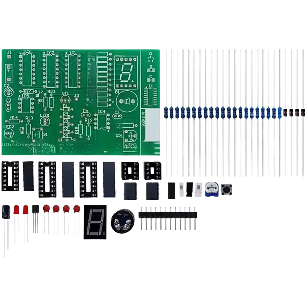 DIY Electronic Kit with 9 Second Countdown Timer LED Indicator and Buzzer for Educational Skill Development Projects