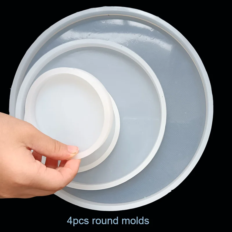 Various of Sizes Silicone Coaster Cup Tray Oval Square Round  Artst Round Petri Dish Epoxy Resin Molds