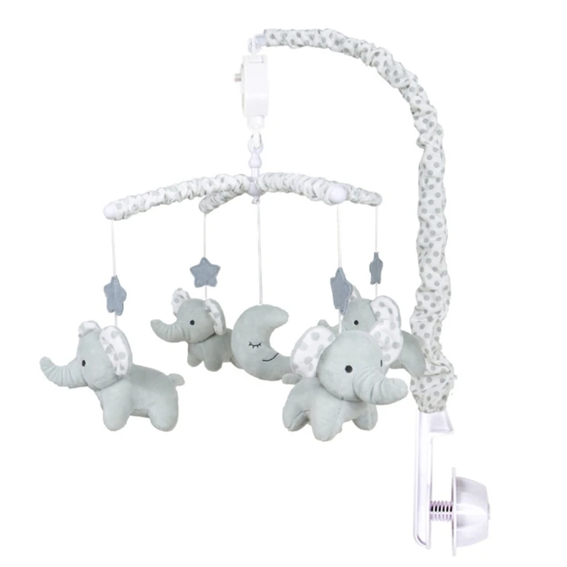 Windup Move Music Box Musical Baby Musical Crib Mobile Toy for Baby Bells Frame Arm Bracket Hanging Toy