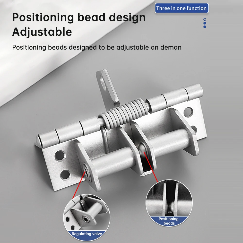 Mola automática porta mais perto, mola multifuncional, ajustável, posicionamento de 90 graus, dobradiças dispositivo, móveis, ferragens
