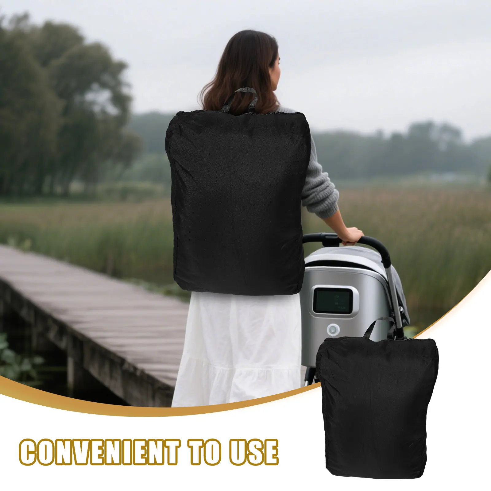 Baby Stroller Travel Bag Airplane Foldable Stroller Backpack Lightweight Scratch Resistant Pram Transport Carry Bag Pushchair