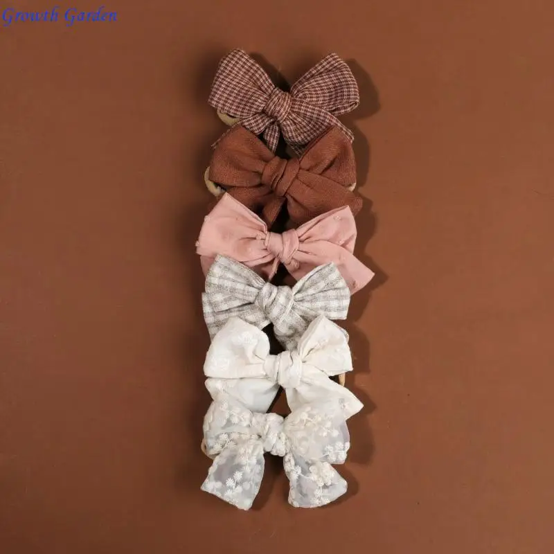 

6Pcs Baby Bowknot Headband Toddler Hair Bands Headwear for Newborn Headbands E65D