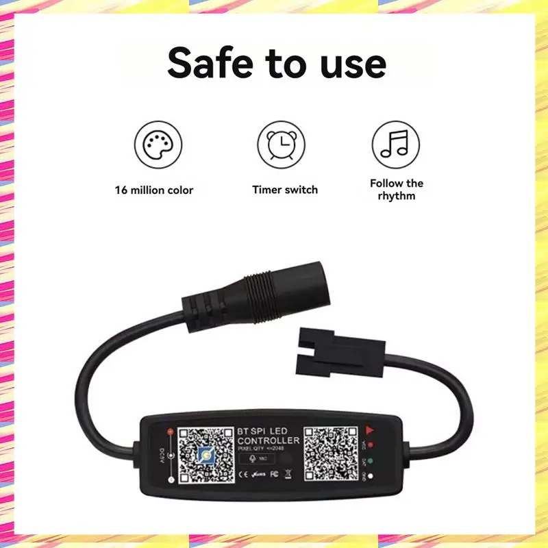ABJJ WS2812B Controlador LED Bluetooth APP Control Controlador de música para SK6812 WS2811 WS2812 LED Pixel Light Strip