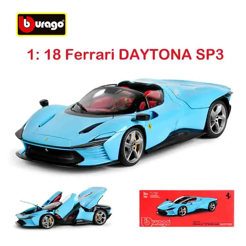 Burago 1:18 فيراري دايتونا Sp3 Sp 3 سبيكة سيارة نموذج محاكاة لعبة فاخرة مجموعة عرض مجموعة الهدايا #1