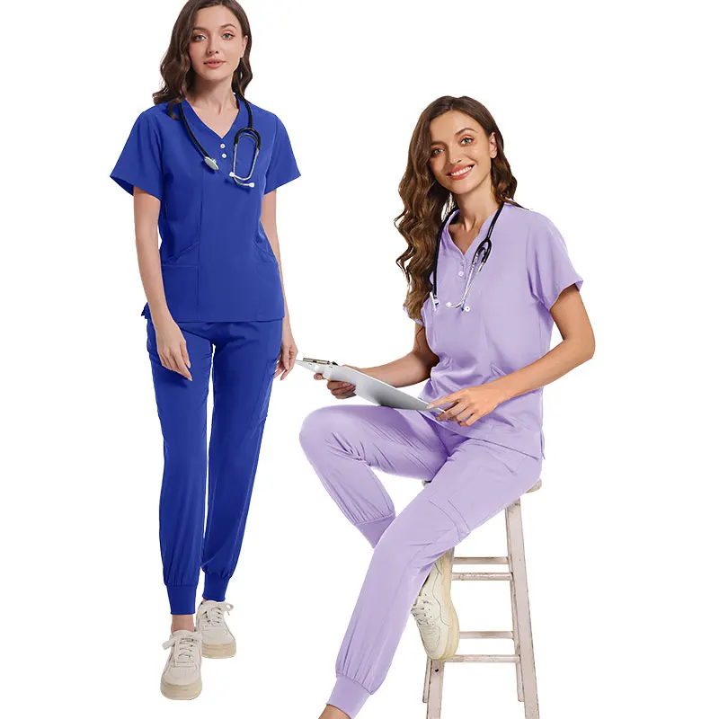 Uniformes médicos, camiseta, conjunto de batas para mujer, farmacia, monos de enfermería para mujer, salón de belleza, ropa de trabajo para enfermería para Hospital