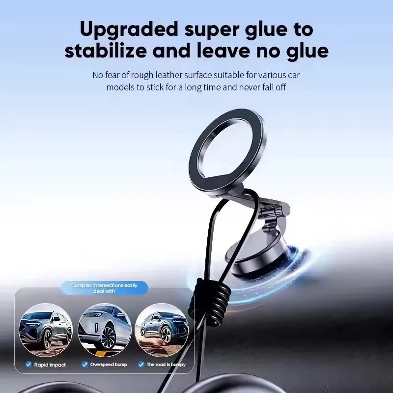 1080 Magsafe autotelefoonhouder voor voertuigen Mobiele ondersteuning voor de auto Mobiele telefoonhouder in de auto voor iPhone 17 16 Pro Max Plus