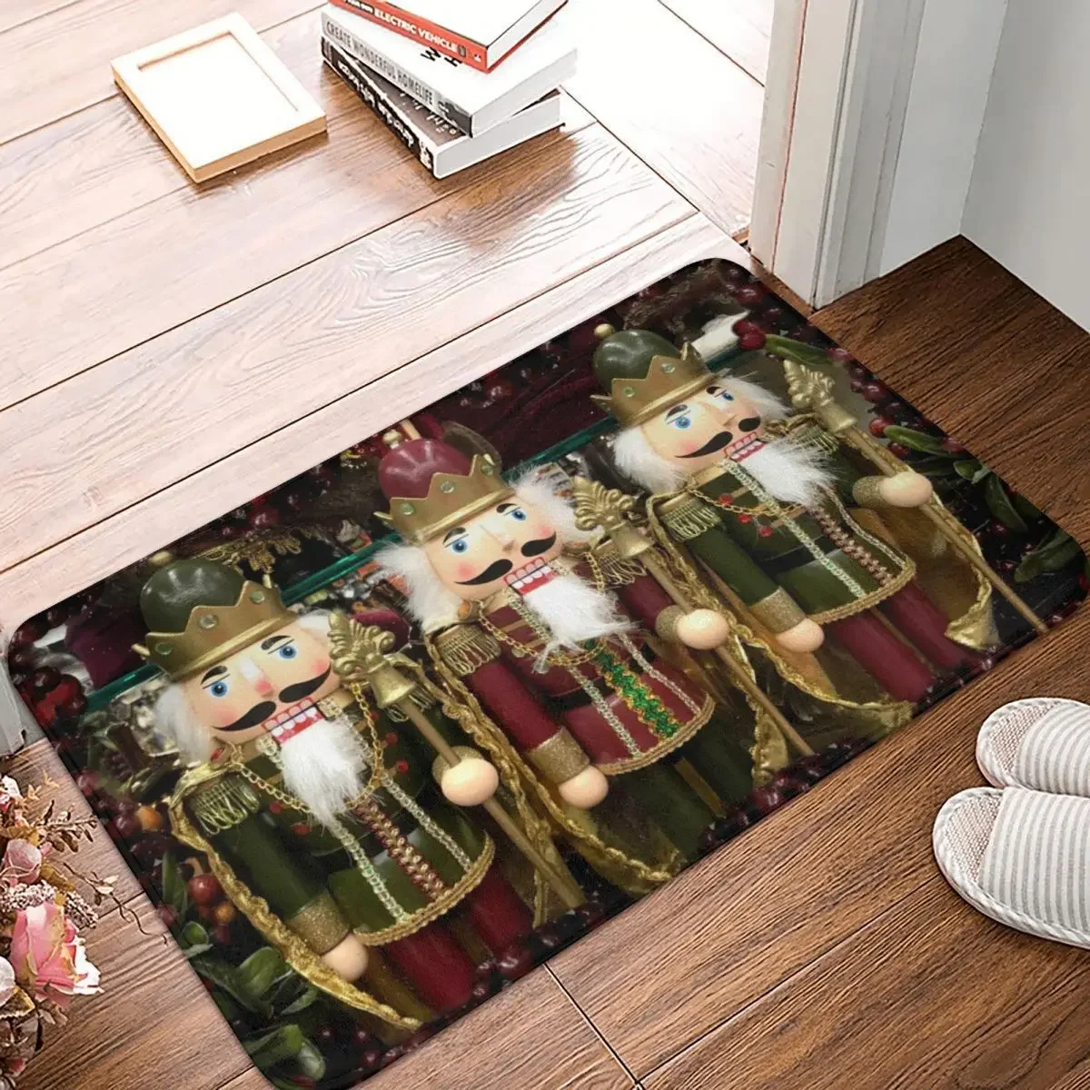 Christmas Nutcracker Doormat Rug Carpet Mat Footpad Polyester Anti-slip Durable Front Room Corridor Kitchen Bedroom Balcony