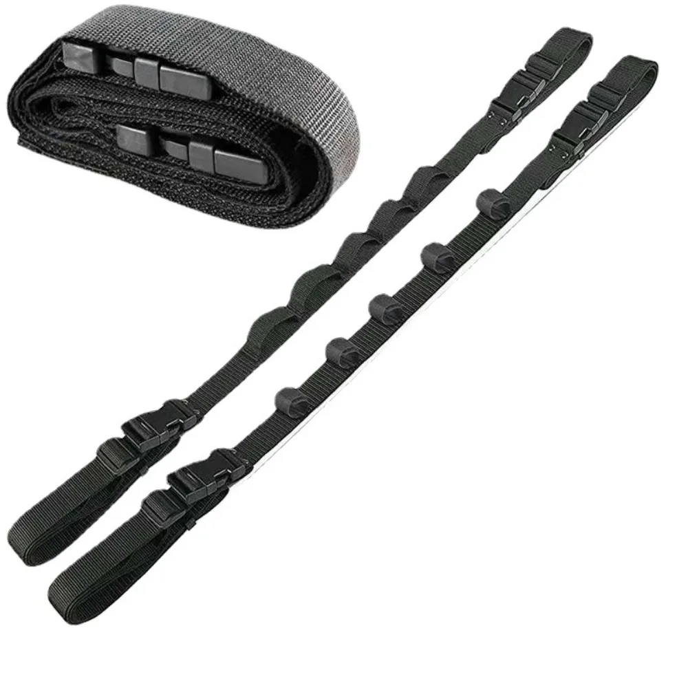 1/2pcs Black Vehicle Fishing Rod Storage Rack Adjustable With Magic Stickers Fishing Vehicle Rod Carrier