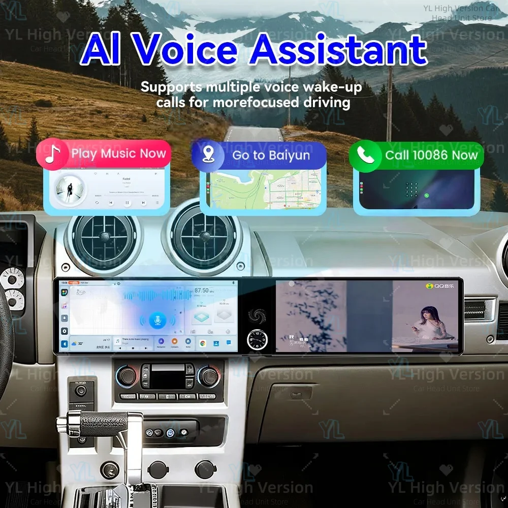 

24.6" Dual Screen Android Auto Carplay For Hummer H2 2002-2007 Car Radio GPS Navigation Stereo Multimedia Player Tape Recorder