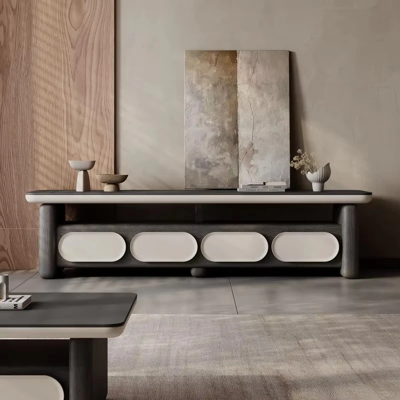 High-end simple living room TV cabinet with multiple drawers and sufficient storage space