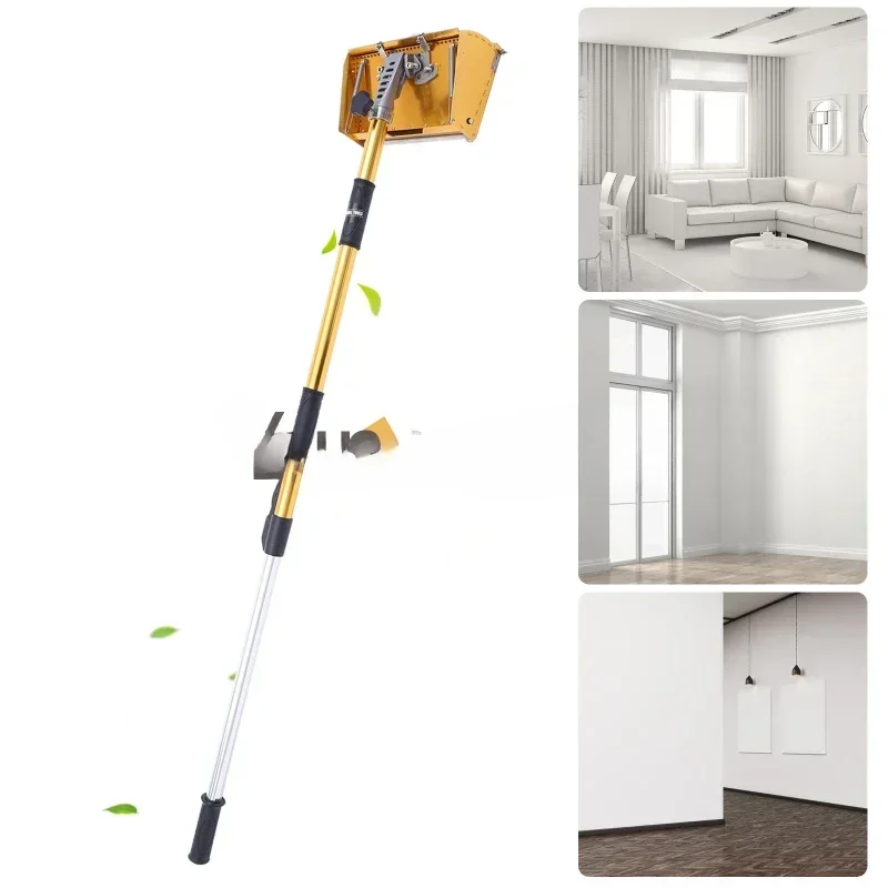 휴대용 9.8'' 건식 벽체 마스터 도구 석고 플랫 마무리 석고 상자 도구 40-63.8'' 확장형 핸들 최대 64'' 길이