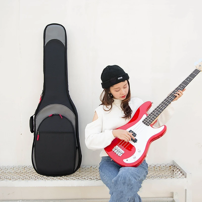 Electric Guitar / Bass Bag 20mm Cotton Thickened Padded Waterproof Farbric Guitar Backpack Strings Music Instrument Cases