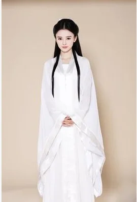 

Ghostly White Svel Ancient Chinese Fairy Costume loween Performance Hanfu Women's Traditional Ethnic Outfit