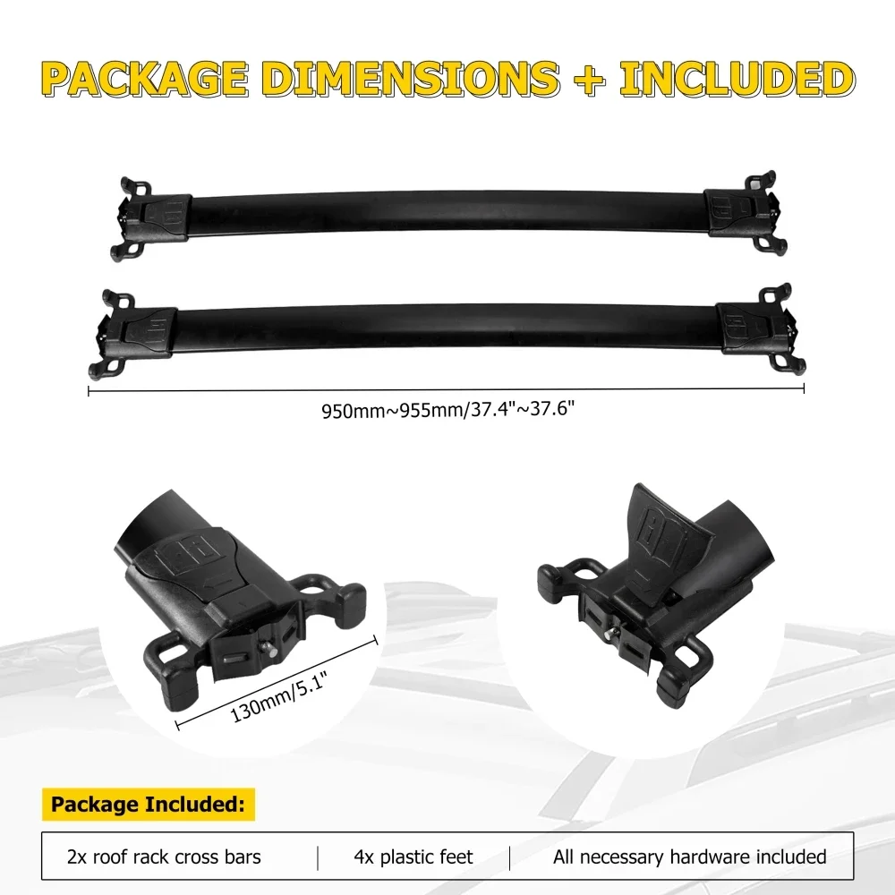 

Roof Rack Cross Bars For Chevrolet Equinox / GMC Terrain 2010-2017 Aluminum Car Roof Top Luggage Carrier Rack Holder 60kg Load