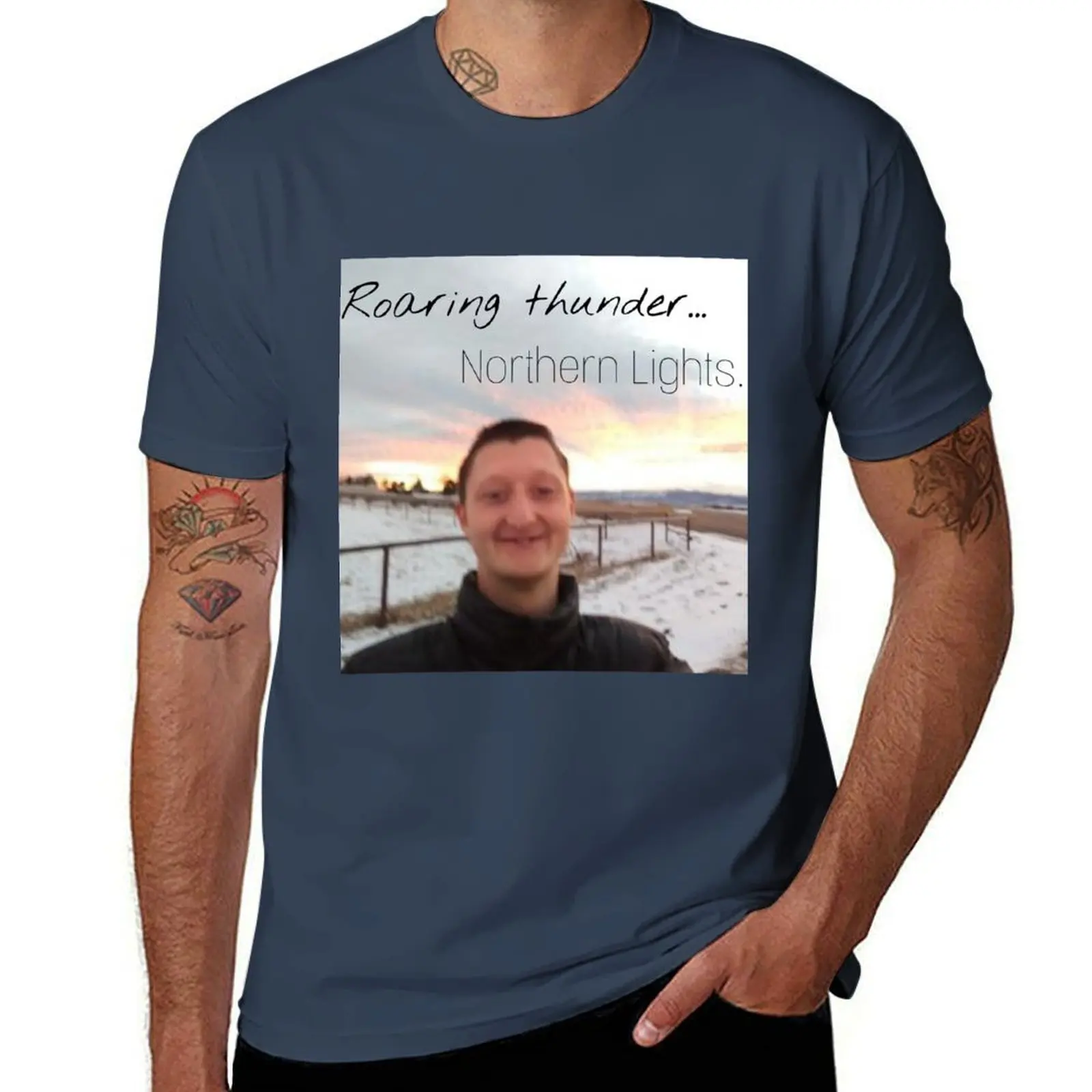 

Daniel Larson northern lights T-Shirt Casual Work Wear T-Shirt