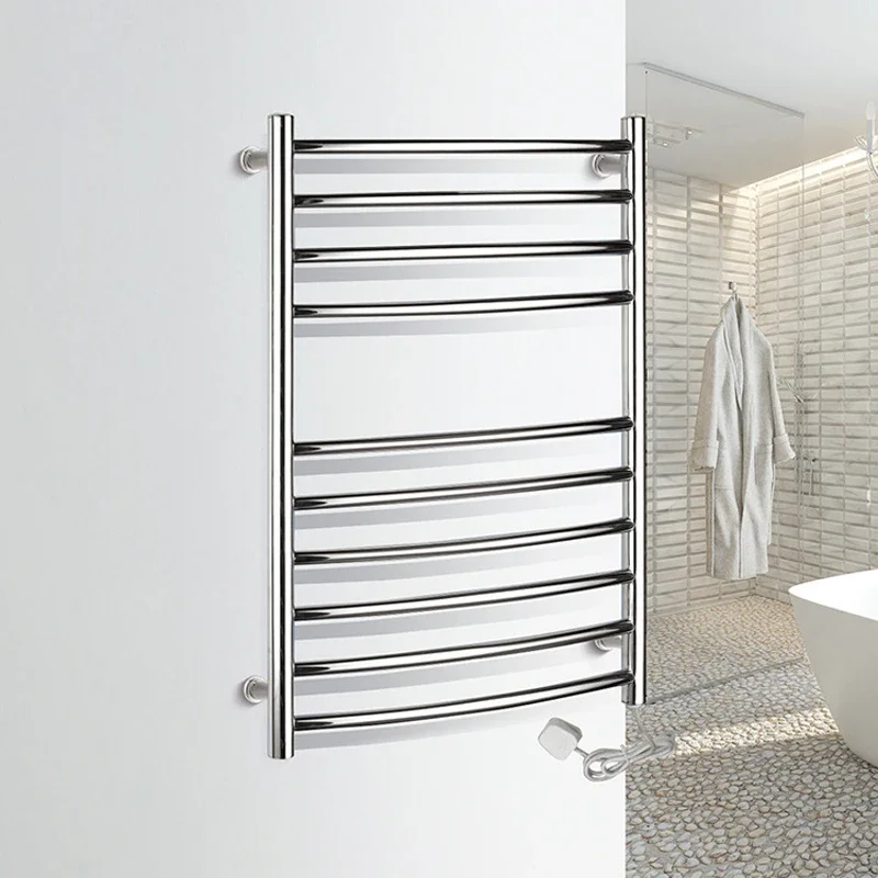 Electric Towel Rack 304 Stainless Steel 45°C Constant Temperature 5min Heated Towel Rail  Towel Warmer 520*750*125mm 110V/220V