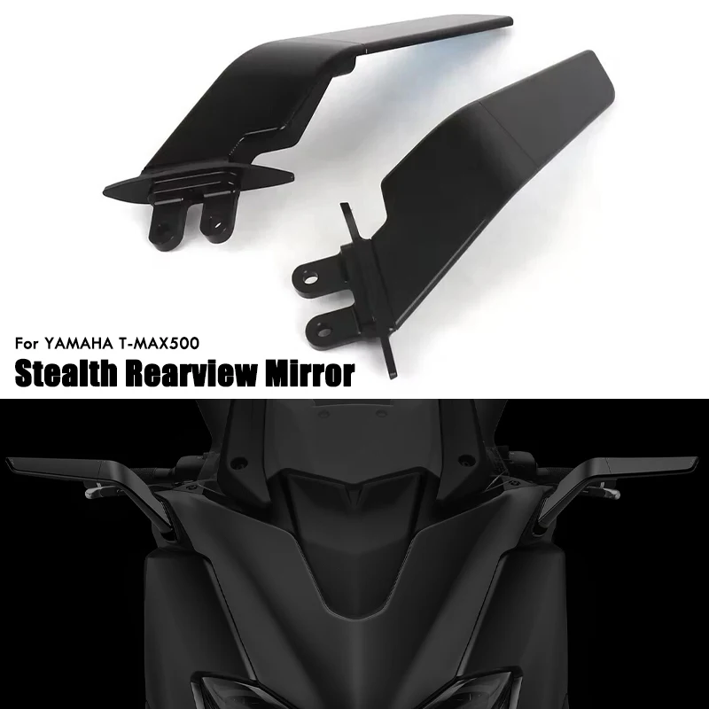 For YAMAHA T-MAX TMAX 500 530 560 T-MAX500 T-MAX530 T-MAX560 Adjustable Rotating Reversing Side Mirror Stealth Rearview Mirrors