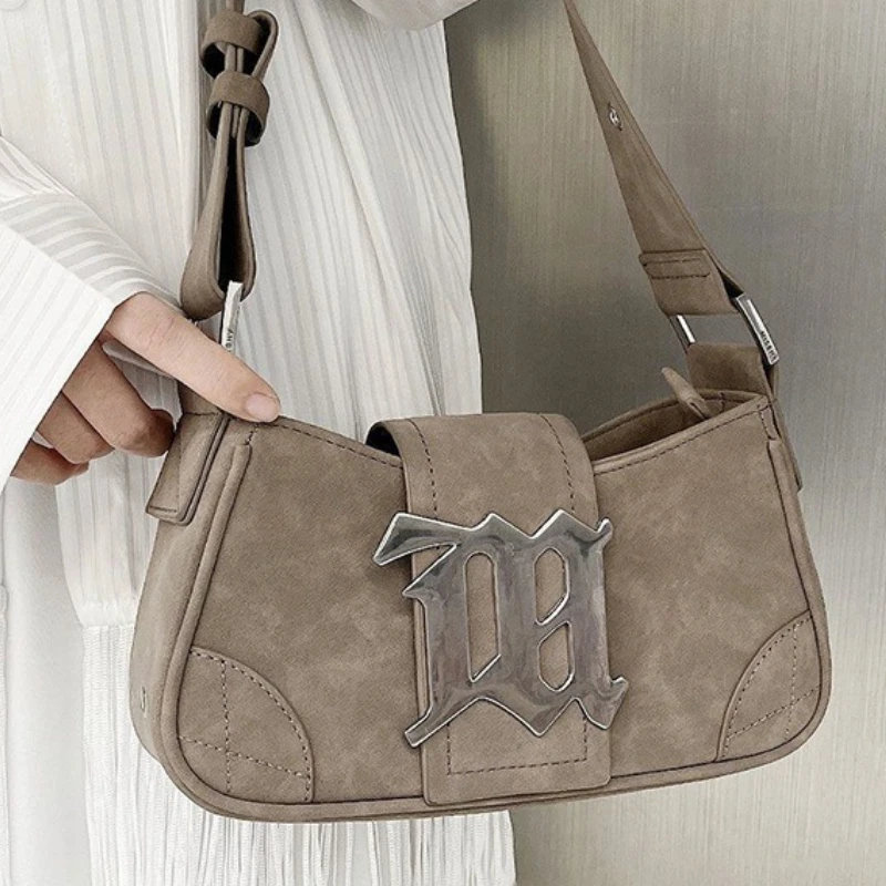 

Винтажная сумка через плечо в американском стиле 2025 года — модная сумка для подмышек с регулируемым ремешком, просторная ручная сумка для женщин