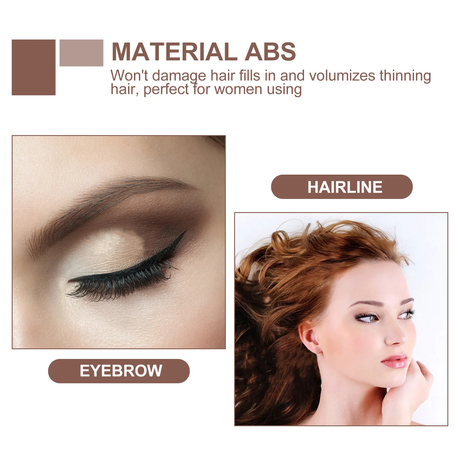 1Pcs Hair Repair Hairline Powder Waterproof Long-Lasting Hair Volume Embellish Powder for Women Natural Hairline Makeup