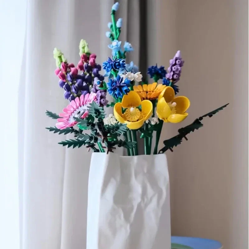 Kreatywny Nowy Zestaw Klocków 'ICONS Eternal Flowers Bouquet 10313', Kwiaty Wieczne, Dekoracja Domu, Zabawki dla Dziewczynek, Prezent na Urodziny, Romantyczne Zabawki