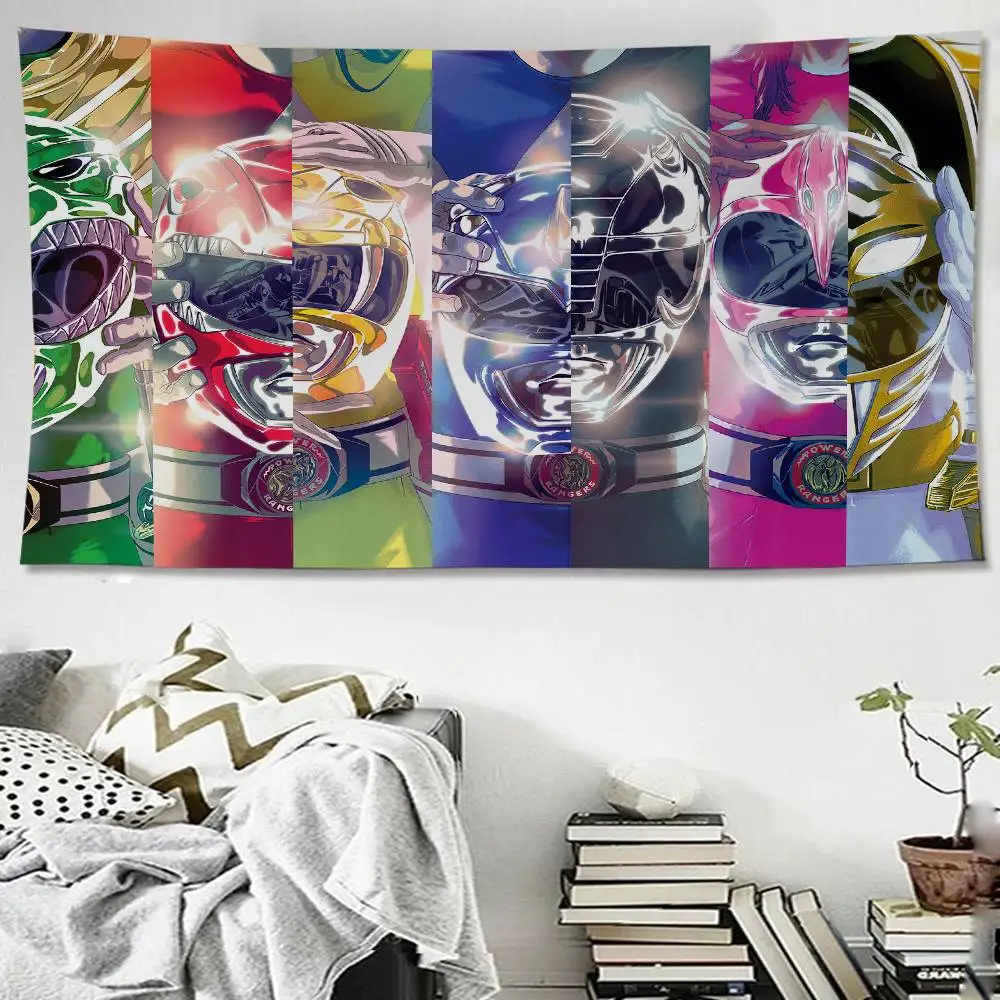 Movie Mighty Morphin Power Rangers Hanging Bohemian Tapestry Bohemian Wall Tapestries Mandala Kawaii Room Decor