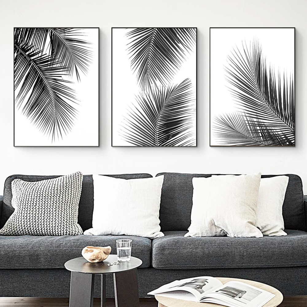 

Minimalism Tropical Leaves Canvas Painting Wall Art Botanical Palm Leaf Poster And Prints For Office Living Room Home Decor