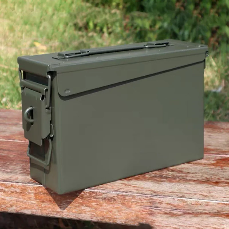 

Металлический ящик для инструментов Портативный водонепроницаемый ящик для инструментов Ручной прочный ящик для хранения инструментов Многофункциональные ящики для инструментов с замком и пряжкой