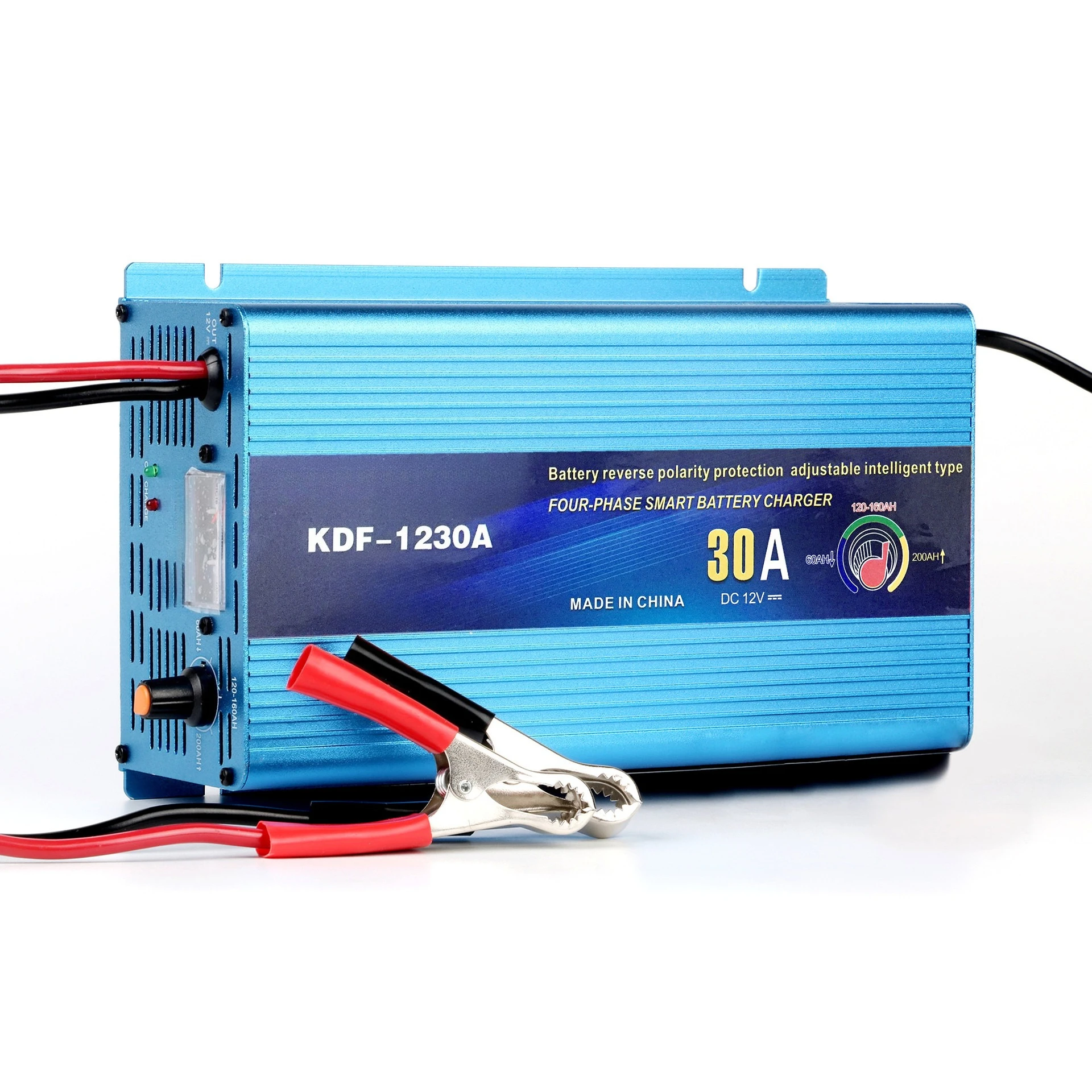 High Current 30A 12V Lead Acid Battery Charger Four Stage Intelligent Charging Machine For Vehicle Batteries