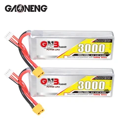 1/2Pcs GNB 3000mAh 4S 14.8V 100C Lipo Batteries For RC Car RC Lipo Battery For RC Drone FPV Car Truck Helicopter Boat