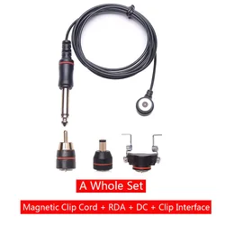 Fuente de alimentación para tatuaje, Cable de Clip magnético, interfaz RCA DC, cabezal de alambre de cobre, línea de gancho, accesorios para máquina de maquillaje