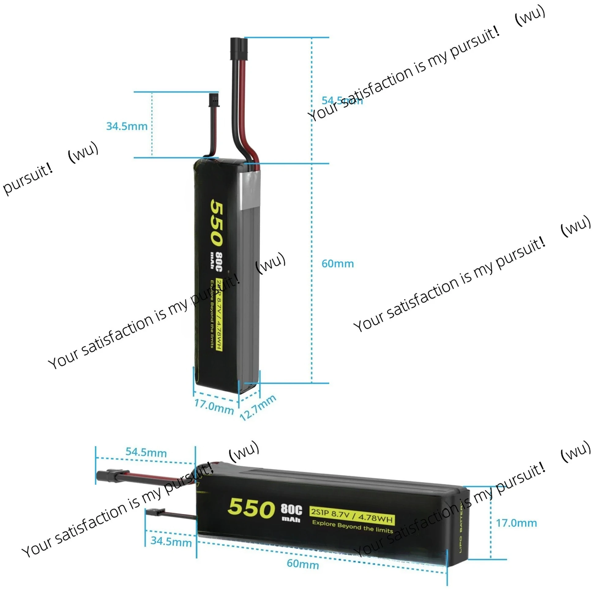 2 Set forFLYWOO Flylens 75/85 Dedicated Explorer 2S 80C 420/750/550/10000 mAh XT30 High-voltage High-performance Lithium Battery