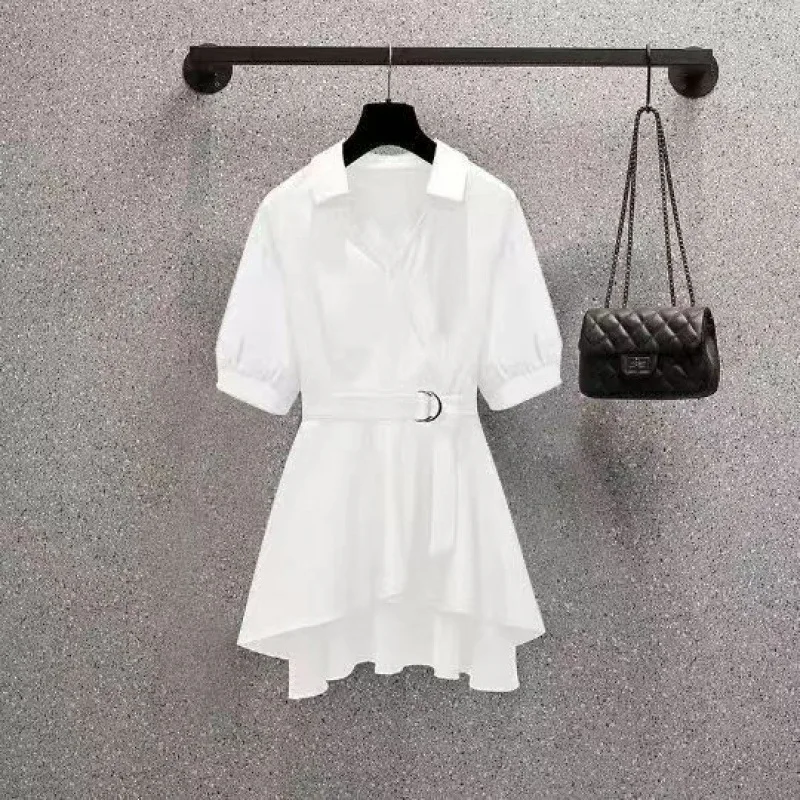 2025 nouvelle grande taille femmes chemise mode coupe ajustée boutonné Blouse printemps tunique décontractée haut robe fille manteau