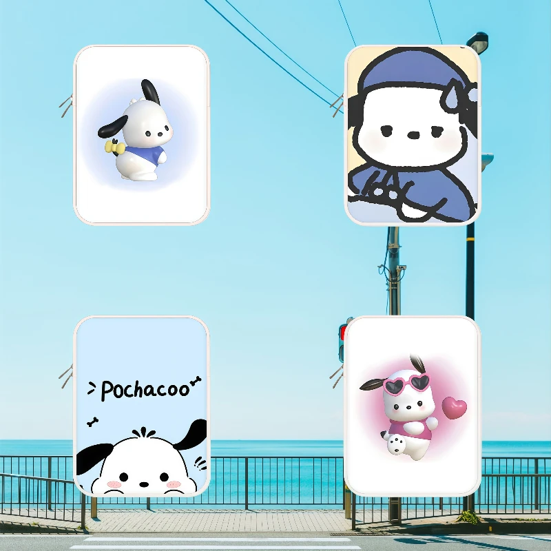 

Сумка для ноутбука Sanrio Pochacco с мультяшной анимацией, милый большой вместительный органайзер для планшета, сумка с героями мультфильмов, чехол для ноутбука 10, 12, 13, 14, 15 дюймов