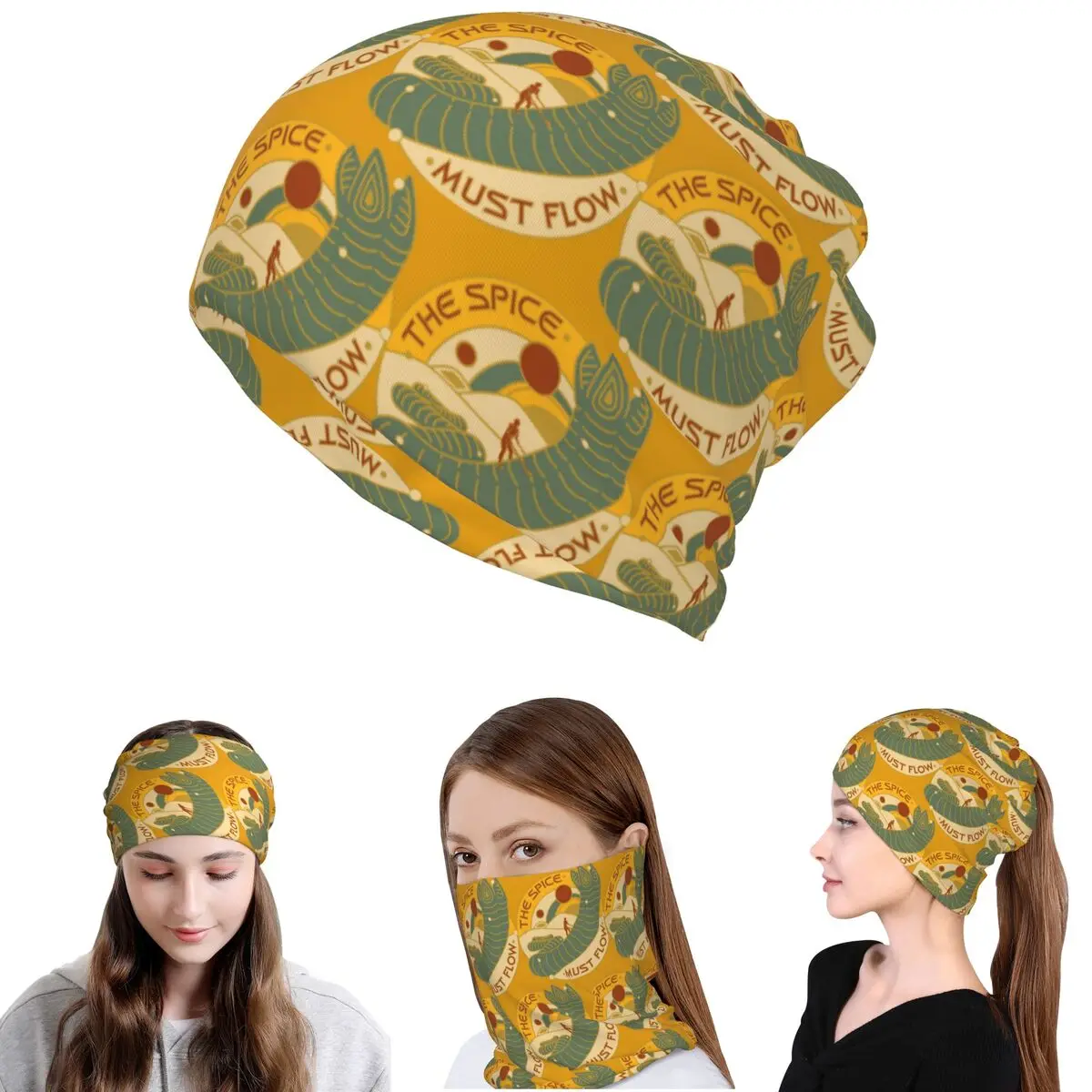 The Spice Must Flow Bandana, Halstuch, Wickelmaske, Schal, Mehrzweck-Stirnband, Mütze, Unisex, für Erwachsene, atmungsaktiv