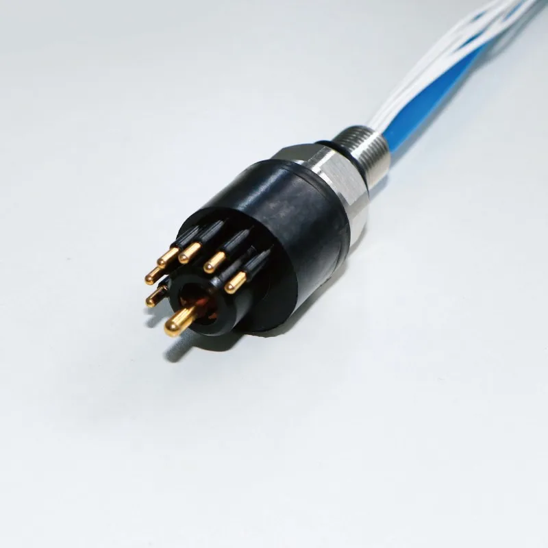 IP68 Customizable Electrical Coaxial Waterproof Connector Remote Control Diving Deep-sea Seabed 6E1C Brass Gold Plating