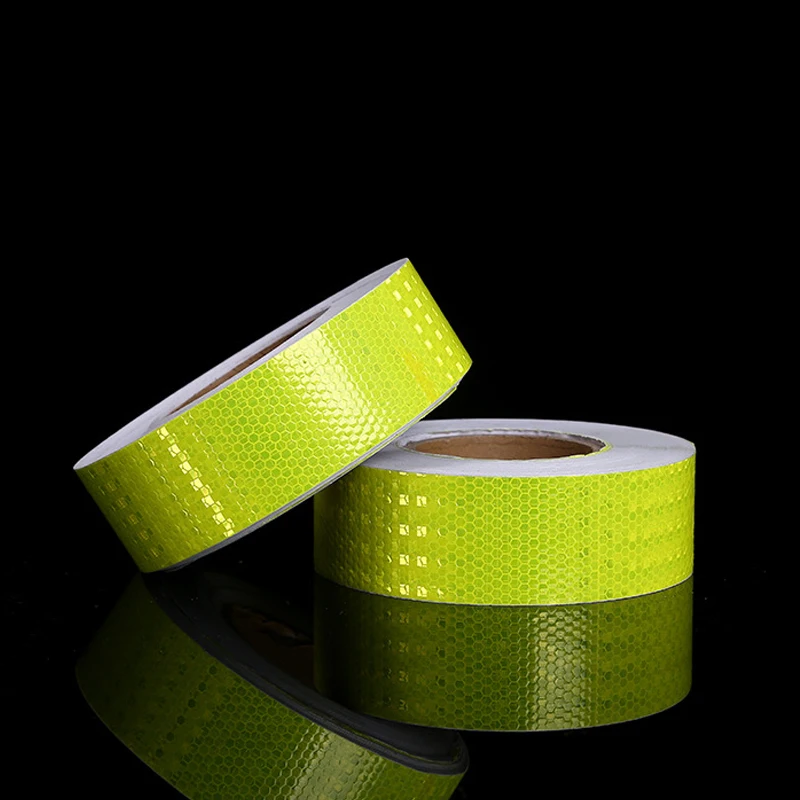 5cm*10m High Visibility PVC Warning Tape Reflective Tape Reflector Stickers Materials For Vehicle Truck Car Trailer Safety