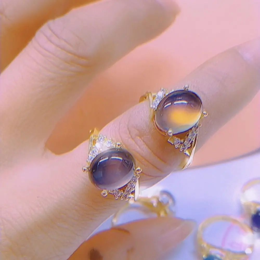 Temperature Control Color Retro Adjustable Mood Rings Moon Stone Fashion Changing Color Ring Jewelry Oval