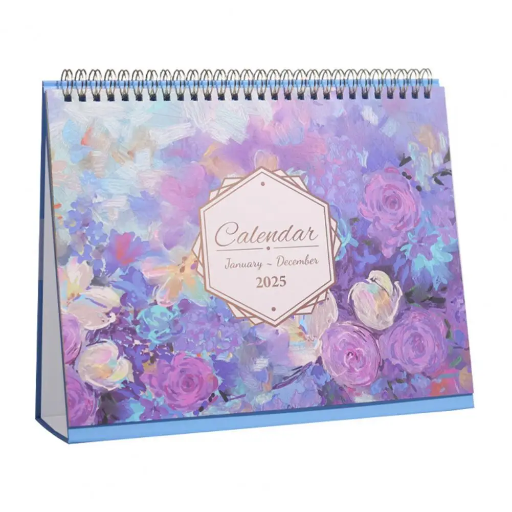 Stehpult Kalender Schreibtisch kalender mit stehendem Flip Design 12 Monate Planer für Büro Klassen zimmer dickes Papier stark