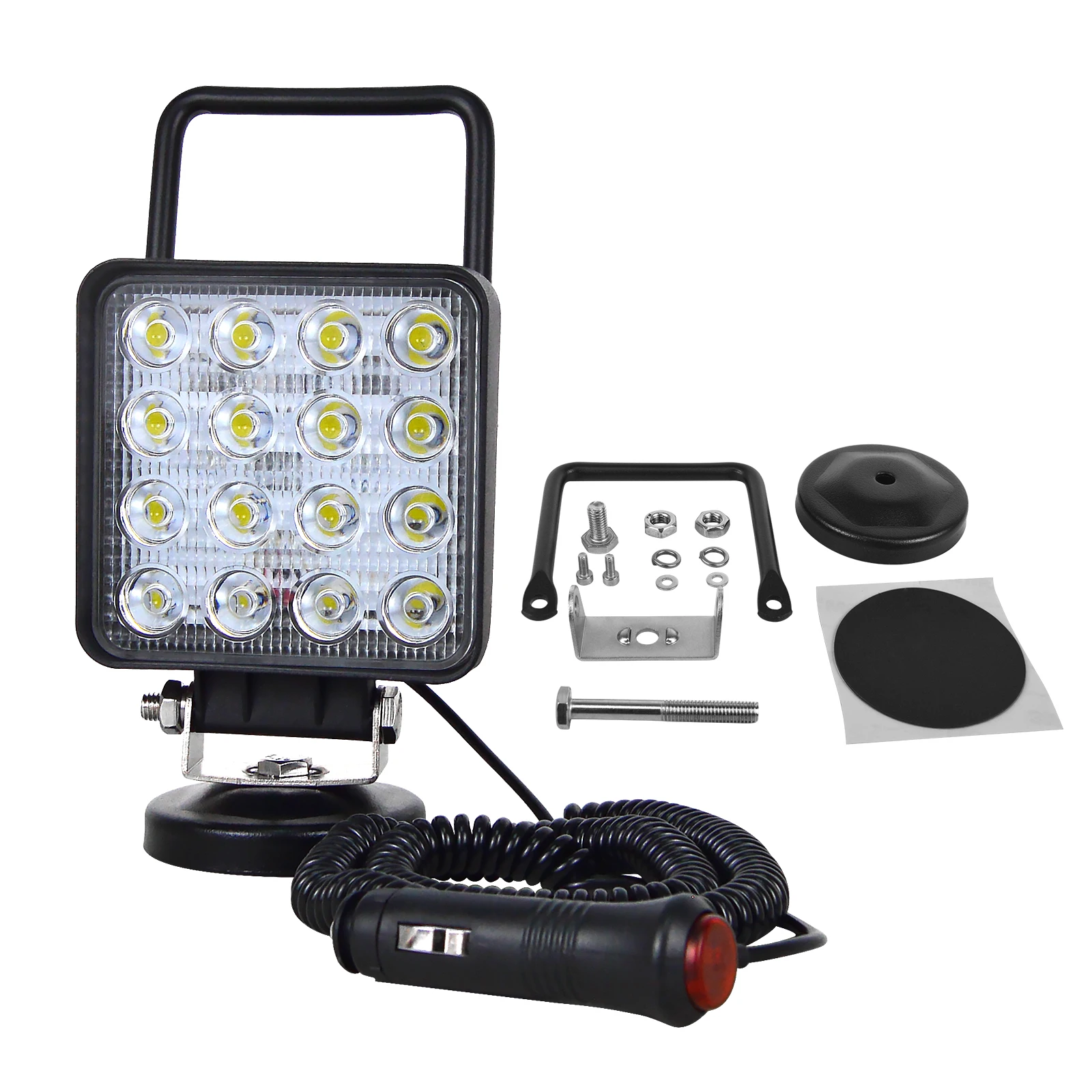 4 Zoll tragbares LED-Arbeitslicht 27 W 42 W 48 W Flutlicht-Magnetfußlampe Auto LKW Fahren Offroad 4WD 4x4 SUV ATV UTV 12 V 24 V – Detail 17