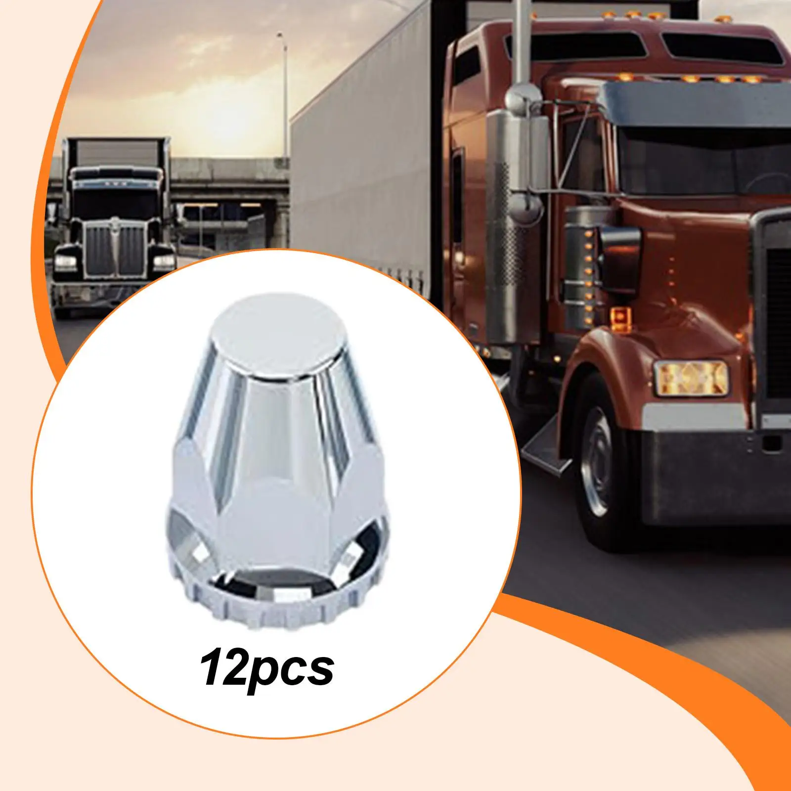 

Truck Lug Nut Covers Easy Install 33mm Replacement Wheel Repair Parts for Heavy Duty Truck Accessories
