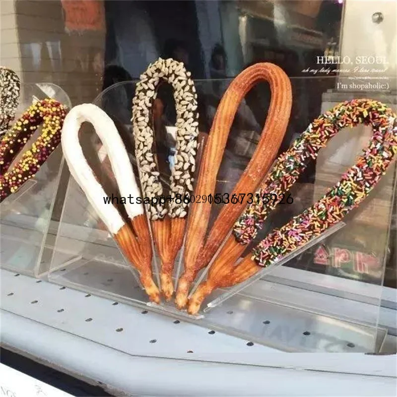 Churros Maker Machine Small Churros Filling Making Snack Equipment 5 Kinds Of Molds Stainless Steel 5L Manual Mini Spanish