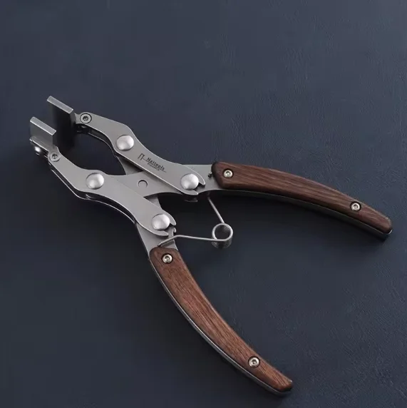 Nattools Handmade DIY Artisan Leather Craft Tools Leather Flat Pliers Stainless Steel Professional Double Pliers