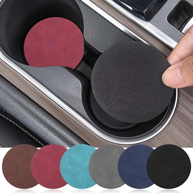 Leather Coaster Car Water Cup Coaster Anti-noise Water Cup Cushion For Office Home Vehicle Insulation Mats Caps