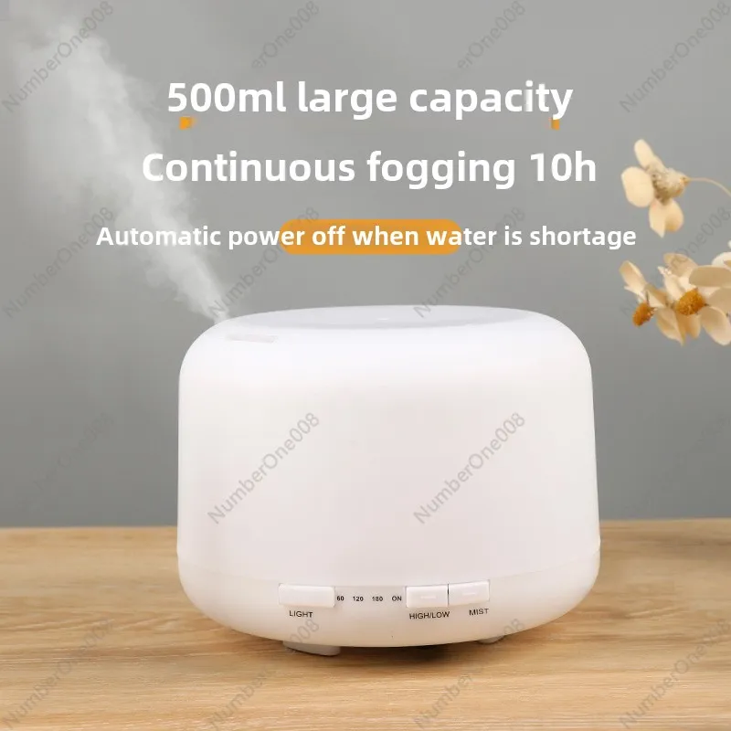 500ML Ultrasonic Humidifier Bedroom Color Spray Lamp Household Mute USB Humidifier Desktop Aromatherapy Machine