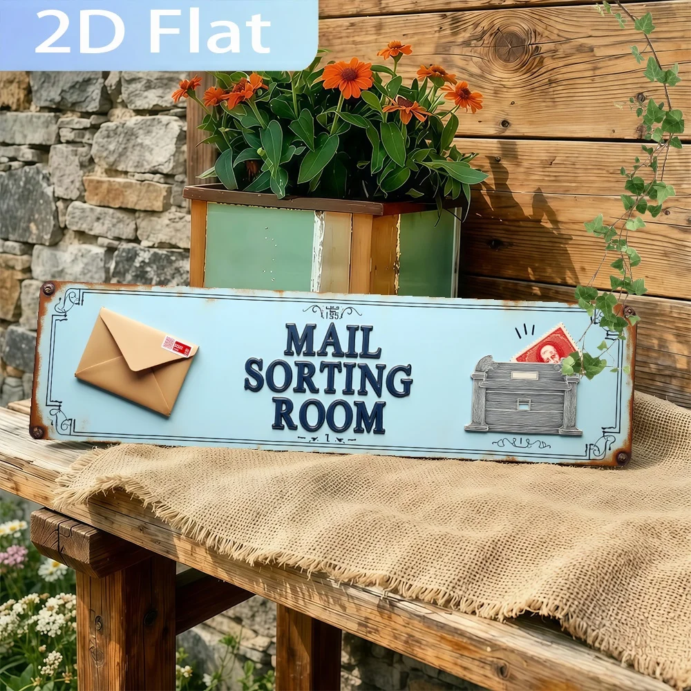 2D Flat Envelope & Mailbox Sign | UV Printed, Durable Aluminum Wall Hanging, Suitable for Indoor/Outdoor Use, Ideal for Home