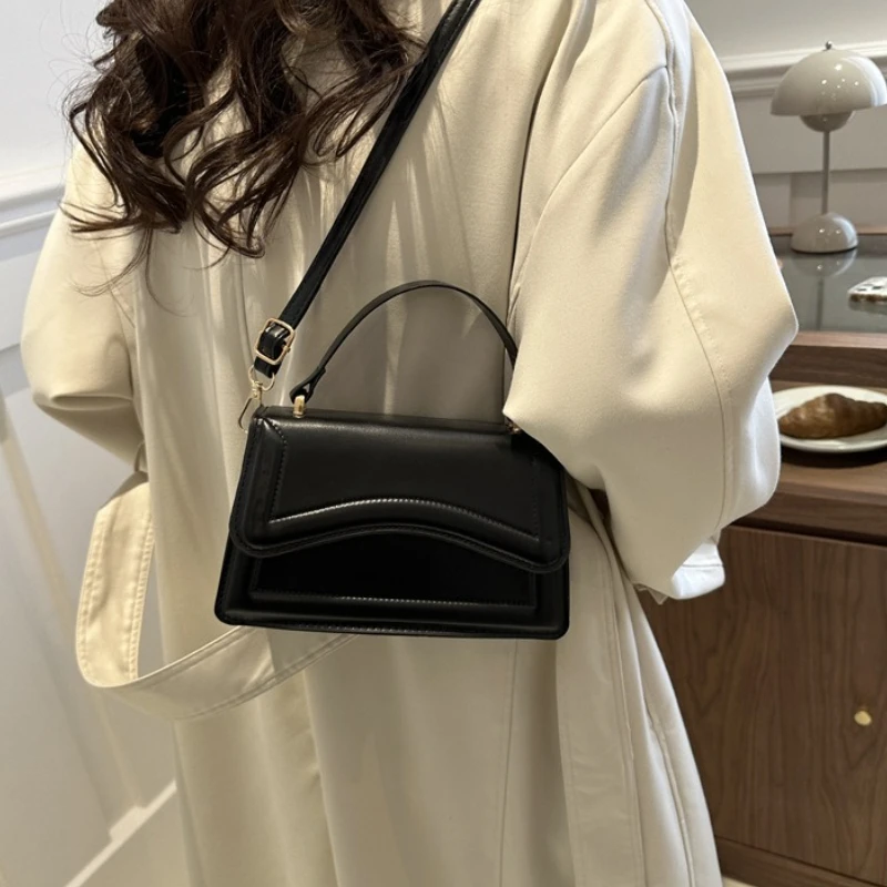 

High Quality PU Leather Handbag Purse Women's Bag Solid Color Shoulder Crossbody Bags Lady Messenger Small Tote for Women Girls
