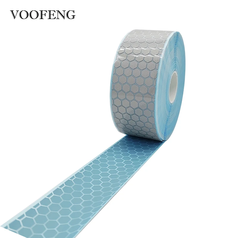 

VOOFENG High Silver Reflective Heat Transfer Film Vinyl Honeycomb Iron on Clothes T-Shirt Reflector Safety Mark RS-733T-DH DK03