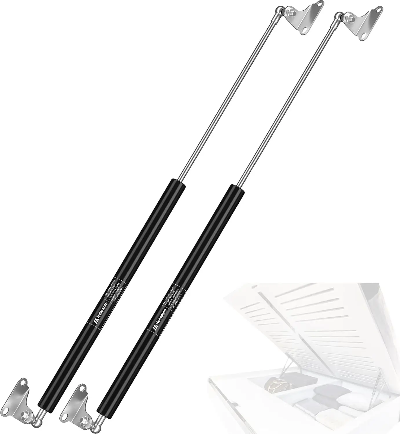 

30-дюймовые газовые стойки 100 фунтов/445 N с креплениями L-типа, газовые амортизаторы для сверхмощной крышки, дверца кровати для автофургона, основание двери люка для пола кровати Мерфи